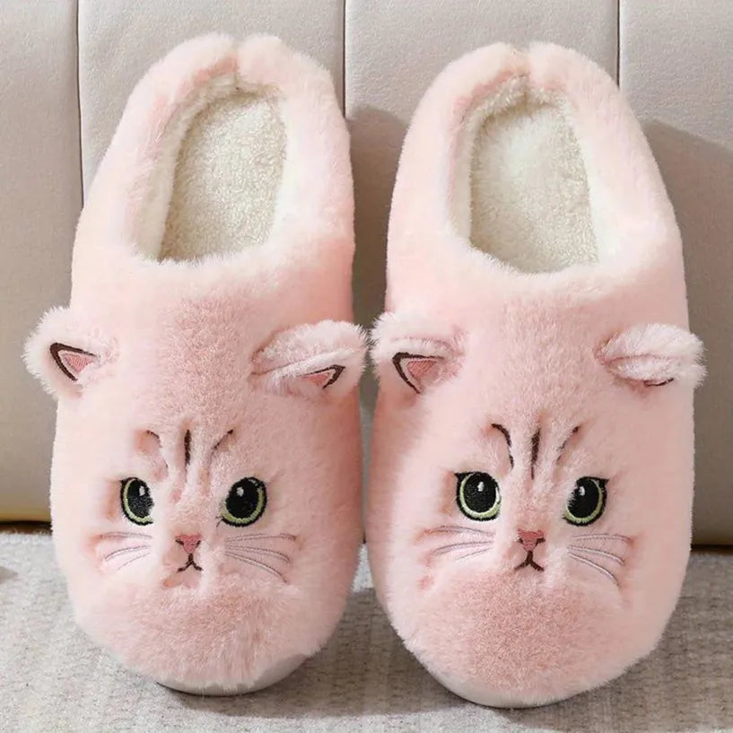 Ginger & Dave Soft Stitched Cat Slippers