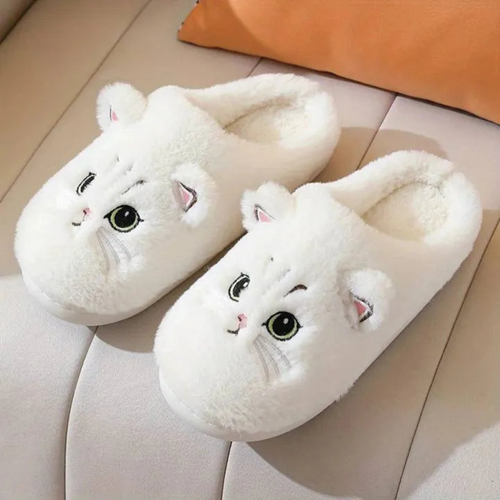 Ginger & Dave Soft Stitched Cat Slippers