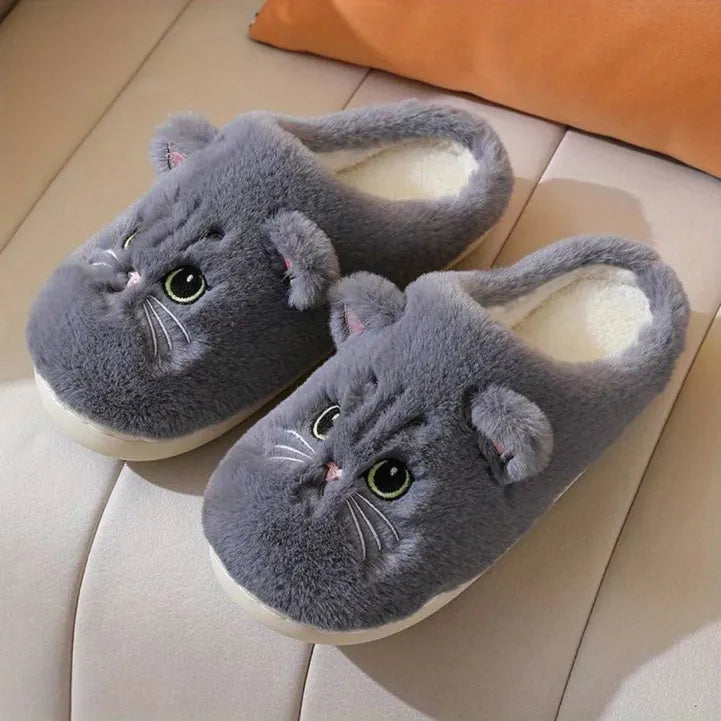 Ginger & Dave Soft Stitched Cat Slippers