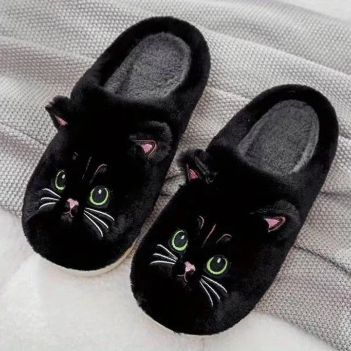 Ginger & Dave Soft Stitched Cat Slippers