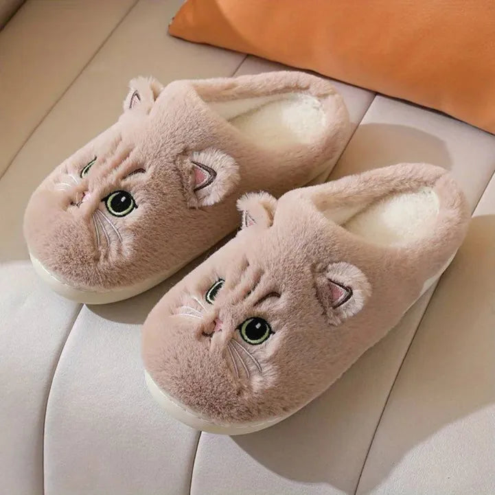Ginger & Dave Soft Stitched Cat Slippers